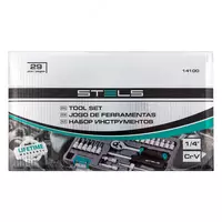  Набор инструментов  1/4  CrV  пластиковый кейс 29 предметов Stels ООО QUATTRO PRO