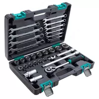Набор инструментов 1/2  CrV  пластиковый кейс  31 предмет Stels