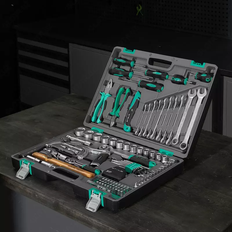  1/2  1/4 asboblar toplami  CrV  plastik quti  98 dona Stels Chakana savdo