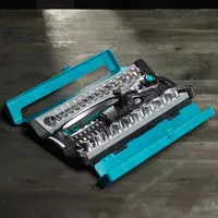  Набор торцевых головок  трещотка 120 зубьев  1/2  1/4  CrV  41 предмет Gross - 