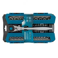  Набор торцевых головок  трещотка 120 зубьев  1/2  1/4  CrV  41 предмет Gross - ООО QUATTRO PRO