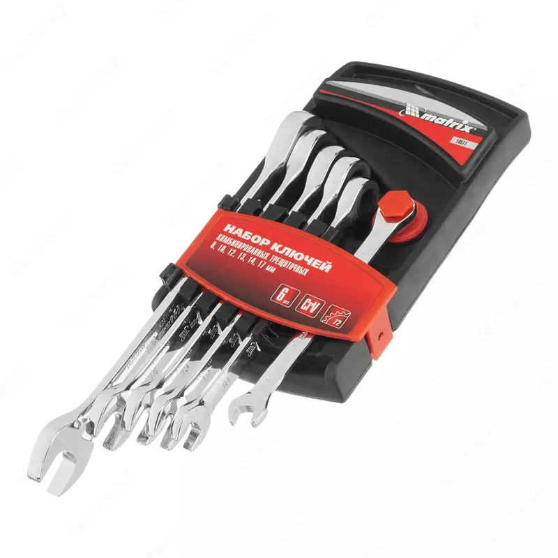  Kombinatsiyalangan kalit toplami  ratchet  6 dona Matrix - 