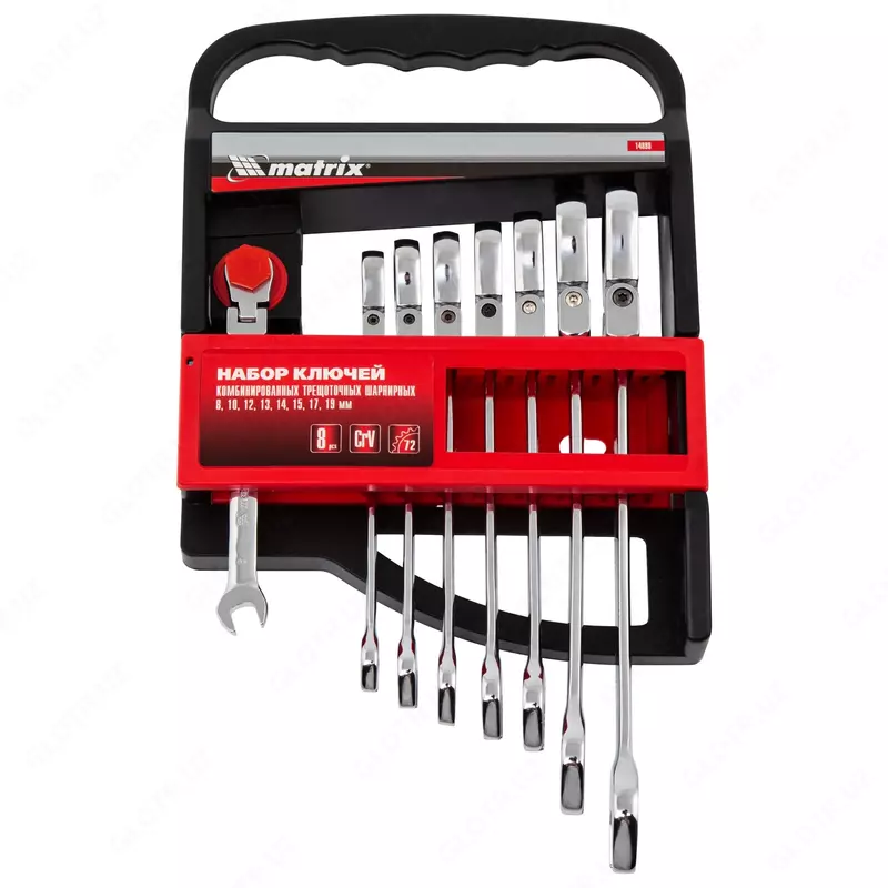 Kombinatsiyalangan  ratchet menteşeli kalitlar toplami  8 dona Matrix