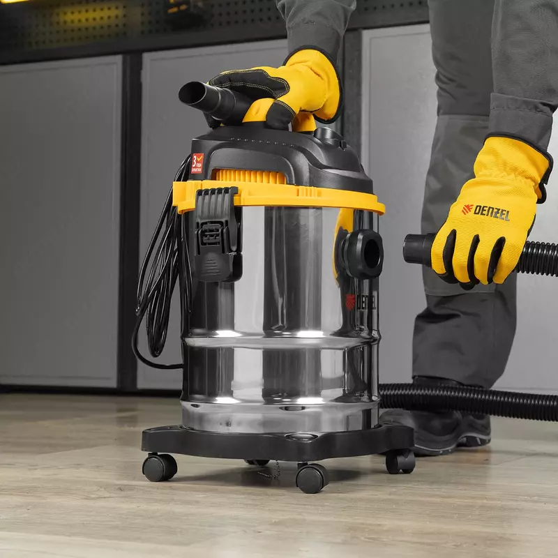  Qurilish changyutgichi SVC15  1200 Vt  15 l idish  2 m shlang Denzel Sanoat chanyutgichlari