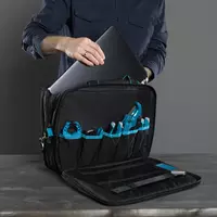  Сумка для инструмента  31 карман  отсек для ноутбука  наплечный ремень  16 x 6 5/8 x 12// Denzel - Прочие спорттовары