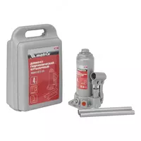 Домкрат гидравлический бутылочный  4 т  высота подъема 194-372 мм  в пластиковый кейсе Matrix