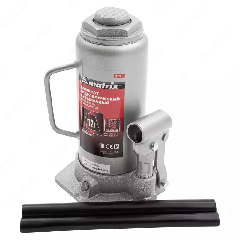  Домкрат гидравлический бутылочный  12 т  высота подъема 230-465 мм Matrix - 