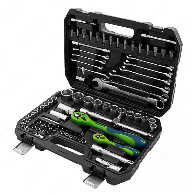 Набор инструментов 82 предметов  CrV 1/2  1/4 Сибртех