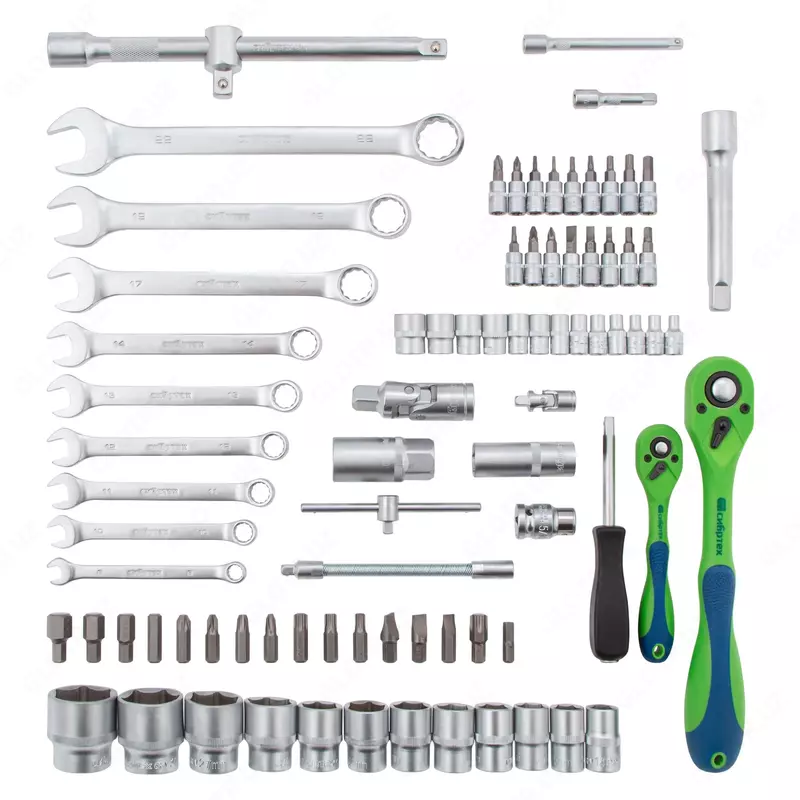  Набор инструментов 82 предметов  CrV 1/2  1/4 Сибртех - ООО QUATTRO PRO