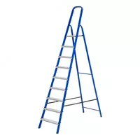 Стремянка  9 ступеней  стальной профиль  алюминиевые ступени Сибртех