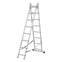 Лестница  2 х 8 ступеней  алюминиевая  двухсекционная  Сибртех