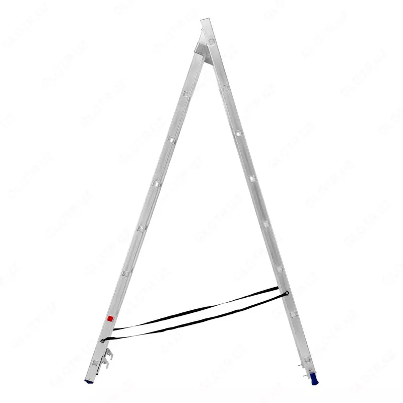  Лестница  2 х 7 ступеней  алюминиевая  двухсекционная  Сибртех - 