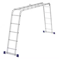Лестница шарнирная алюминиевая  2 х 4 + 2 х 5  Сибртех