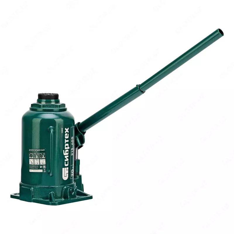  Домкрат гидравлический бутылочный  20 т  215-405 мм Сибртех - Домкраты