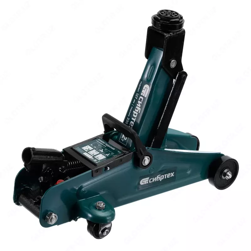  Домкрат гидравлический подкатной  2 т  127-330 мм  в пласт. кейсе Сибртех