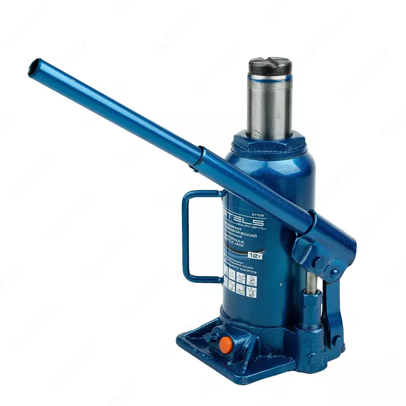  Домкрат гидравлический бутылочный  12 т  H подъема 230-465 мм Stels - Домкраты