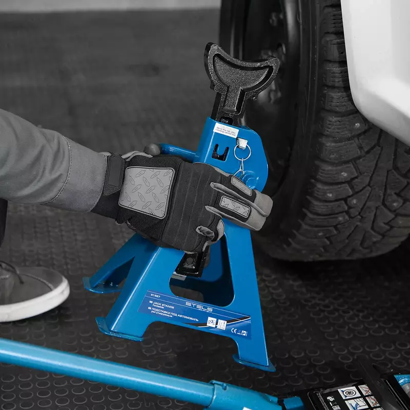  Подставки под автомобиль регулируемые  3 т  H подъема 280-430 мм  2 шт  Stels ООО QUATTRO PRO
