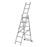 Лестница  3 х 6 ступеней  алюминиевая  трехсекционная  Сибртех