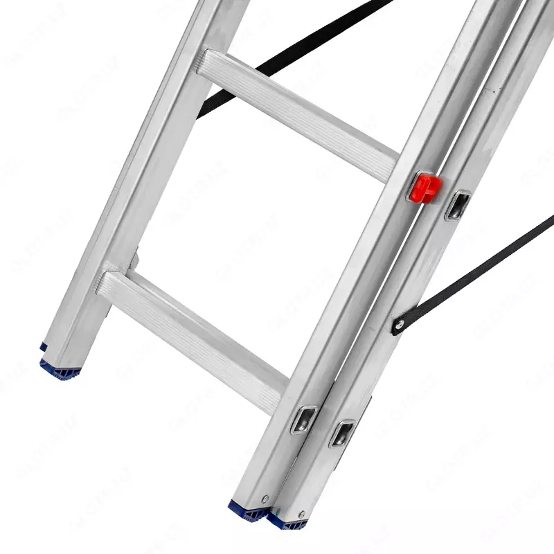  Лестница  3 х 6 ступеней  алюминиевая  трехсекционная  Сибртех Только в розницу