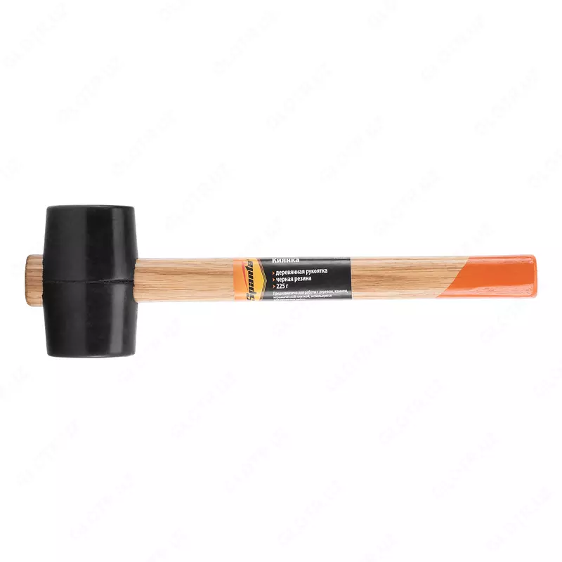  Киянка резиновая  225 г  черная резина  деревянная рукоятка Sparta - 