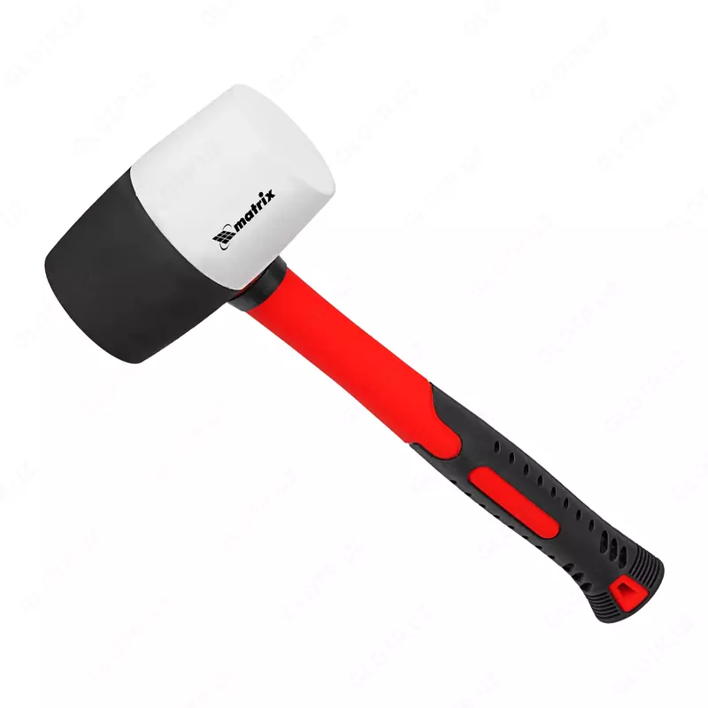  Киянка резиновая  680 г  черно-белая резина  фибергласовая рукоятка Matrix - 