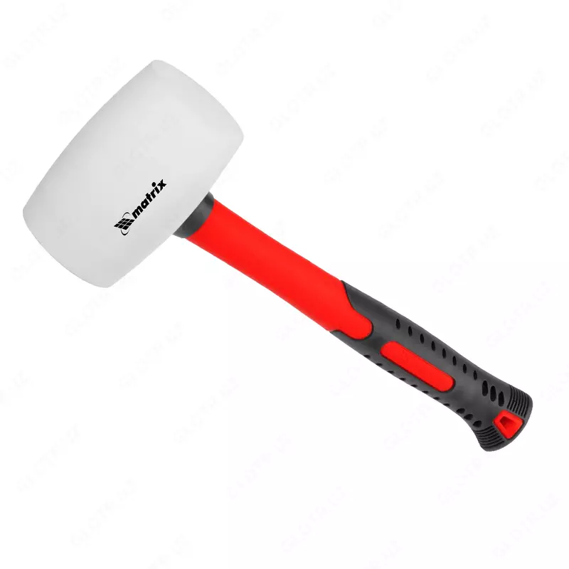  Киянка резиновая  450 г  белая резина  фибергласовая рукоятка Matrix - 