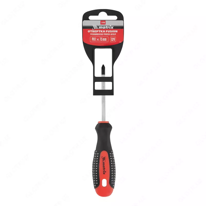  Отвертка Fusion  PH1 х 75 мм  CrV  трехкомпонентная рукоятка Anti slip Matrix - ООО QUATTRO PRO