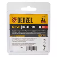   Бита PH1х25  сталь S2  шестигранный профиль  10 шт. Е 6 3 Denzel