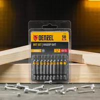  Бита TX 6х50  сталь S2  шестигранный профиль  10 шт. Е 6 3 Denzel - ООО QUATTRO PRO