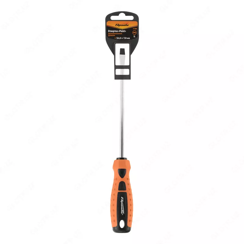  Отвертка Point  SL6 х 150 мм  CrV  двухкомпонентная рукоятка Sparta - ООО QUATTRO PRO