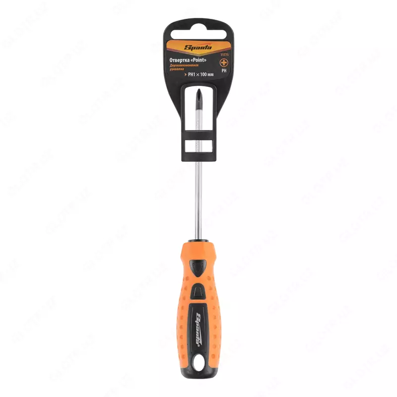  Отвертка Point  PH1 х 100 мм  CrV  двухкомпонентная рукоятка Sparta - ООО QUATTRO PRO