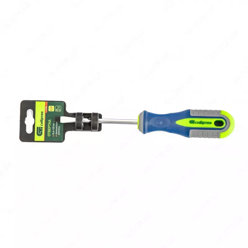  Отвертка  SL6 х 100 мм  CrV  трехкомпонентная рукоятка Сибртех Только в розницу