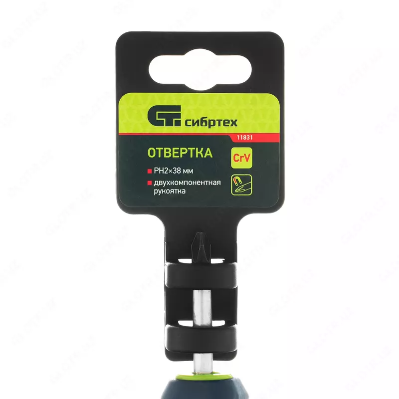  Отвертка  PH2 х 38 мм  CrV  двухкомпонентная рукоятка Сибртех - ООО QUATTRO PRO