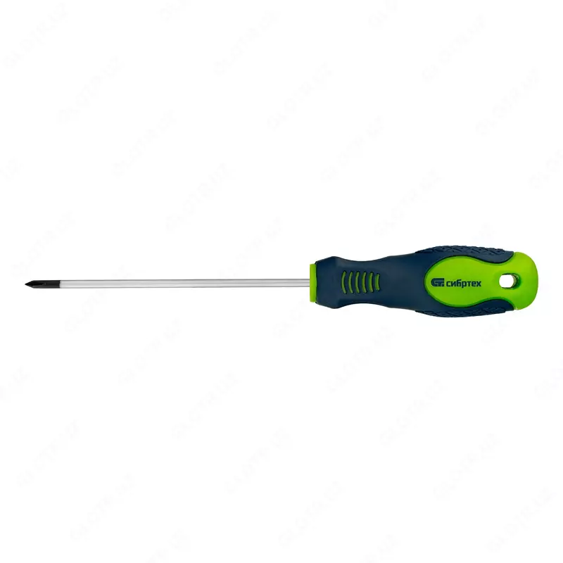  Отвертка  PH0 х 100 мм  CrV  двухкомпонентная рукоятка Сибртех - 