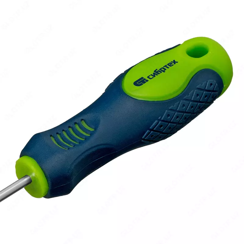   Отвертка  SL3 х 80 мм  CrV  двухкомпонентная рукоятка Сибртех