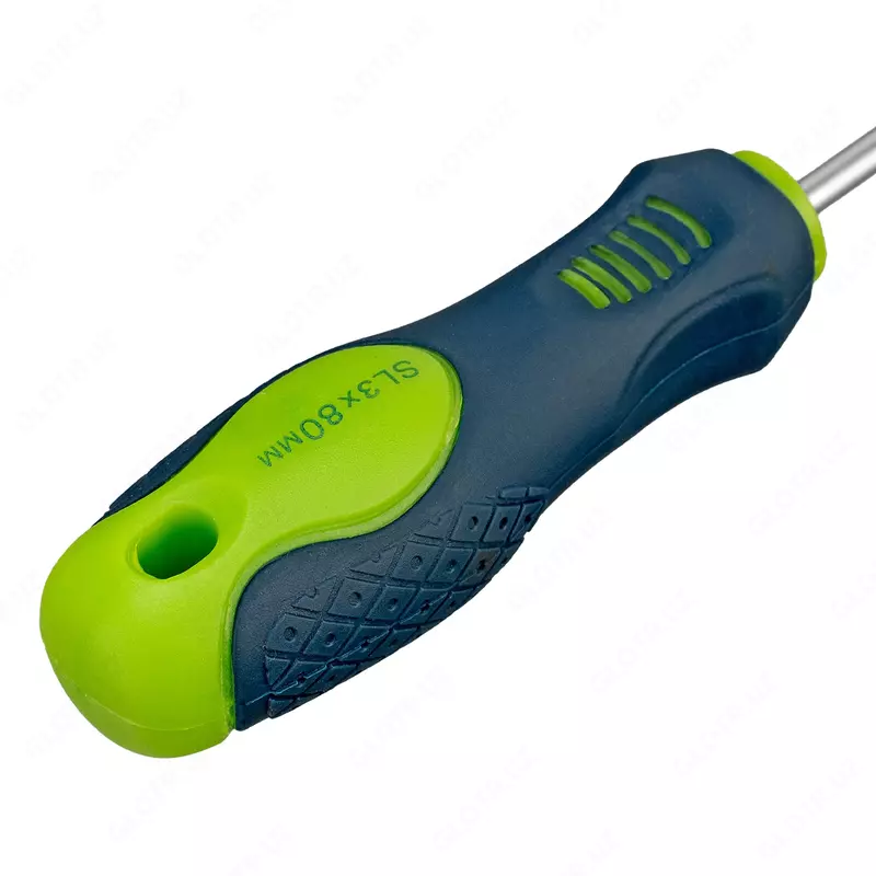  Отвертка  SL3 х 80 мм  CrV  двухкомпонентная рукоятка Сибртех Только в розницу