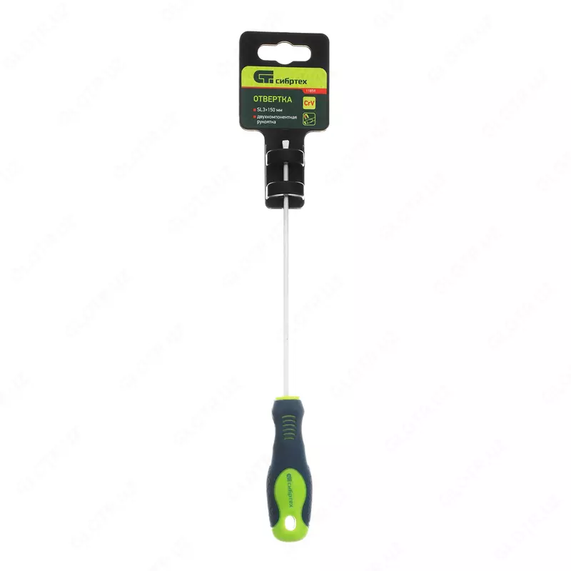  Отвертка  SL3 х 150 мм  CrV  двухкомпонентная рукоятка Сибртех ООО QUATTRO PRO