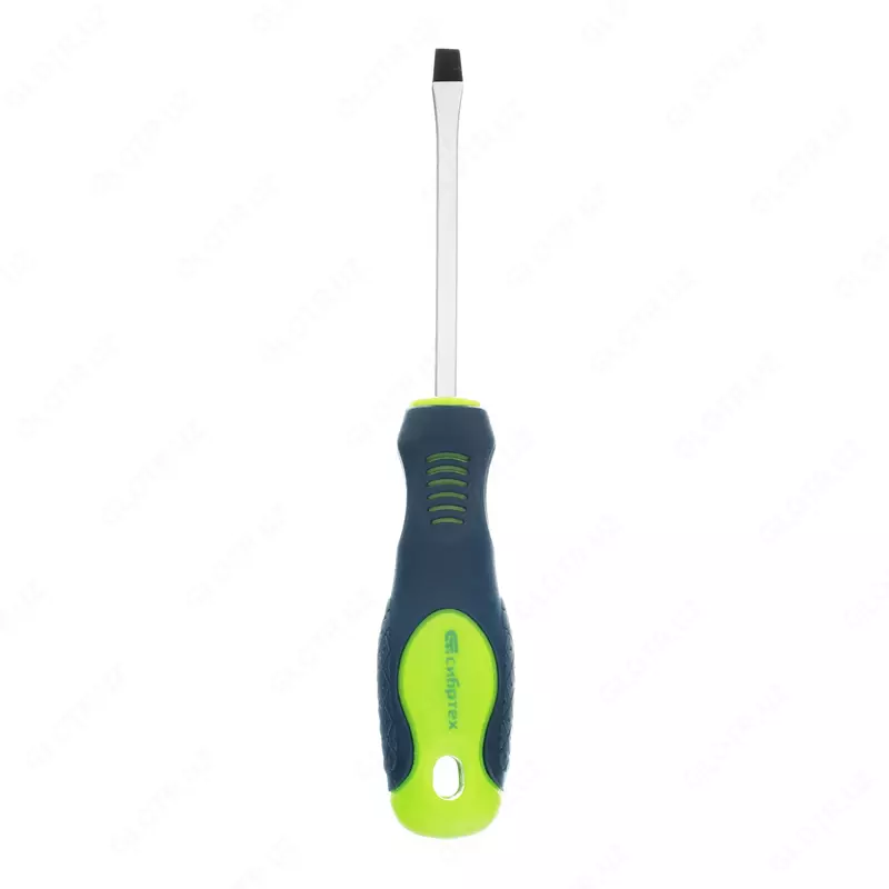  Отвертка  SL5 х 75 мм  CrV  двухкомпонентная рукоятка Сибртех - 