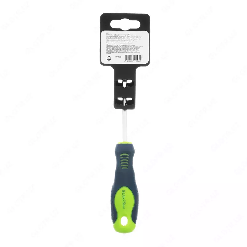  Отвертка  SL5 х 75 мм  CrV  двухкомпонентная рукоятка Сибртех - ООО QUATTRO PRO