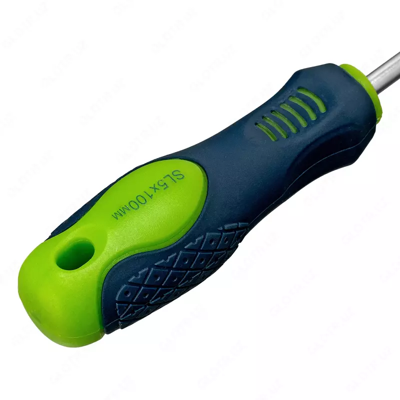  Отвертка  SL5 х 100 мм  CrV  двухкомпонентная рукоятка Сибртех Только в розницу