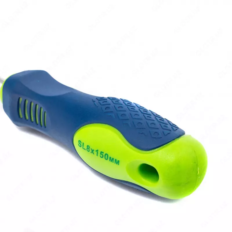   Отвертка  SL8 х 150 мм  CrV  двухкомпонентная рукоятка Сибртех