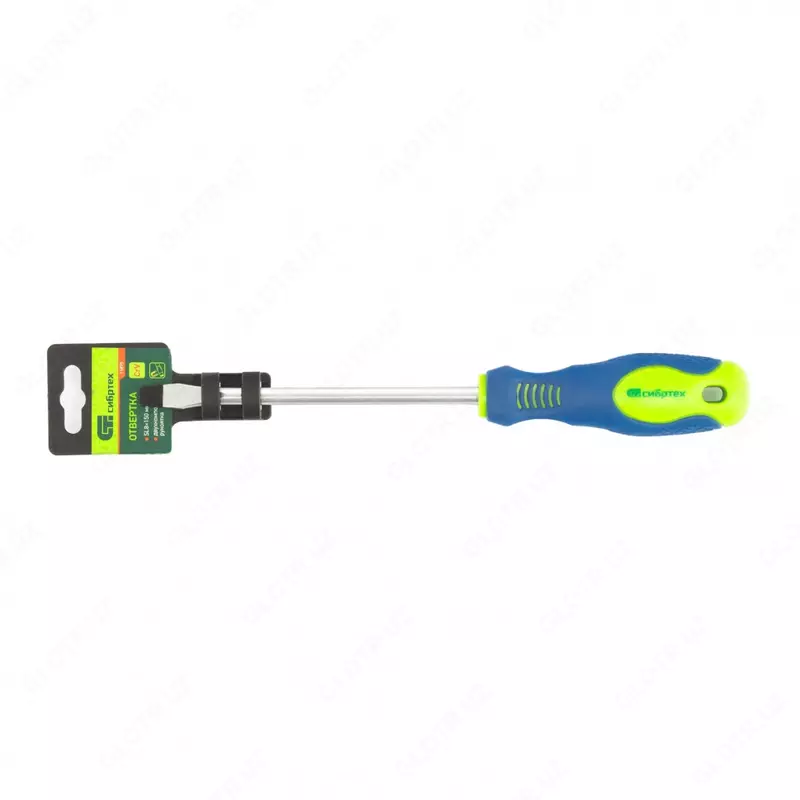  Отвертка  SL8 х 150 мм  CrV  двухкомпонентная рукоятка Сибртех Только в розницу