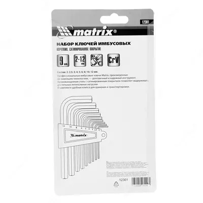 Набор ключей имбусовых HEX