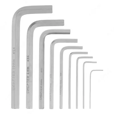 Набор ключей имбусовых HEX