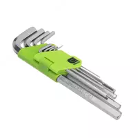  Набор ключей имбусовых HEX  1.5-10 мм  45x  закаленные  9 шт  удлиненные  никель Сибртех - 