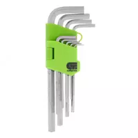   Набор ключей имбусовых HEX  1.5-10 мм  45x  закаленные  9 шт  удлиненные  никель Сибртех