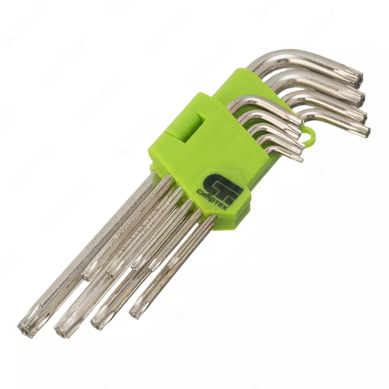 Набор ключей имбусовых Tamper-Torx   9 шт: ТТ10-ТТ50.45x  закаленные  удлиненные  никель Сибртех