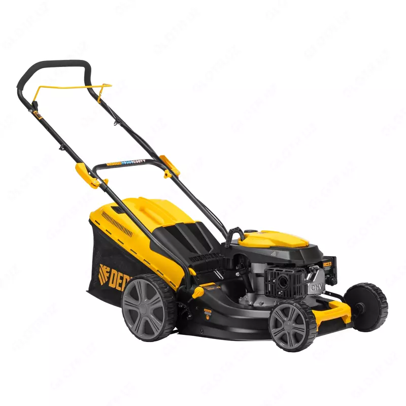  Газонокосилка бензиновая GLD-460  146 куб.см  ширина 46 см  ручная  7 уровней  травосборник 50 л Denzel - 