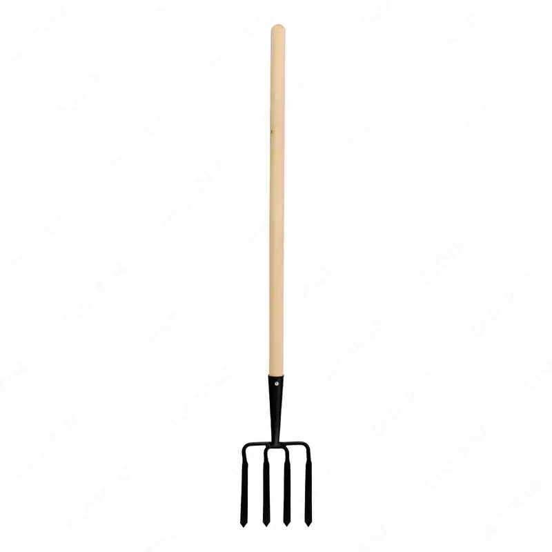   Вилы 4 - х рогие  копальные  190х220х1320 мм  кованые  деревянный черенок  Арти 