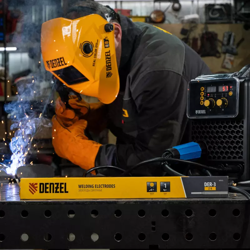  Электроды DER-3  диам. 4 мм  1 кг  рутиловое покрытие Denzel - Электроды